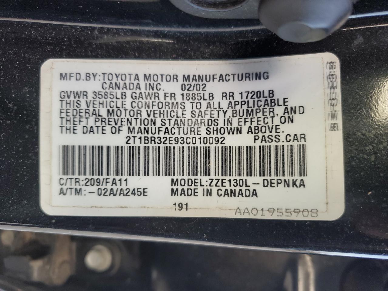 Toyota Corolla Ce Image 10