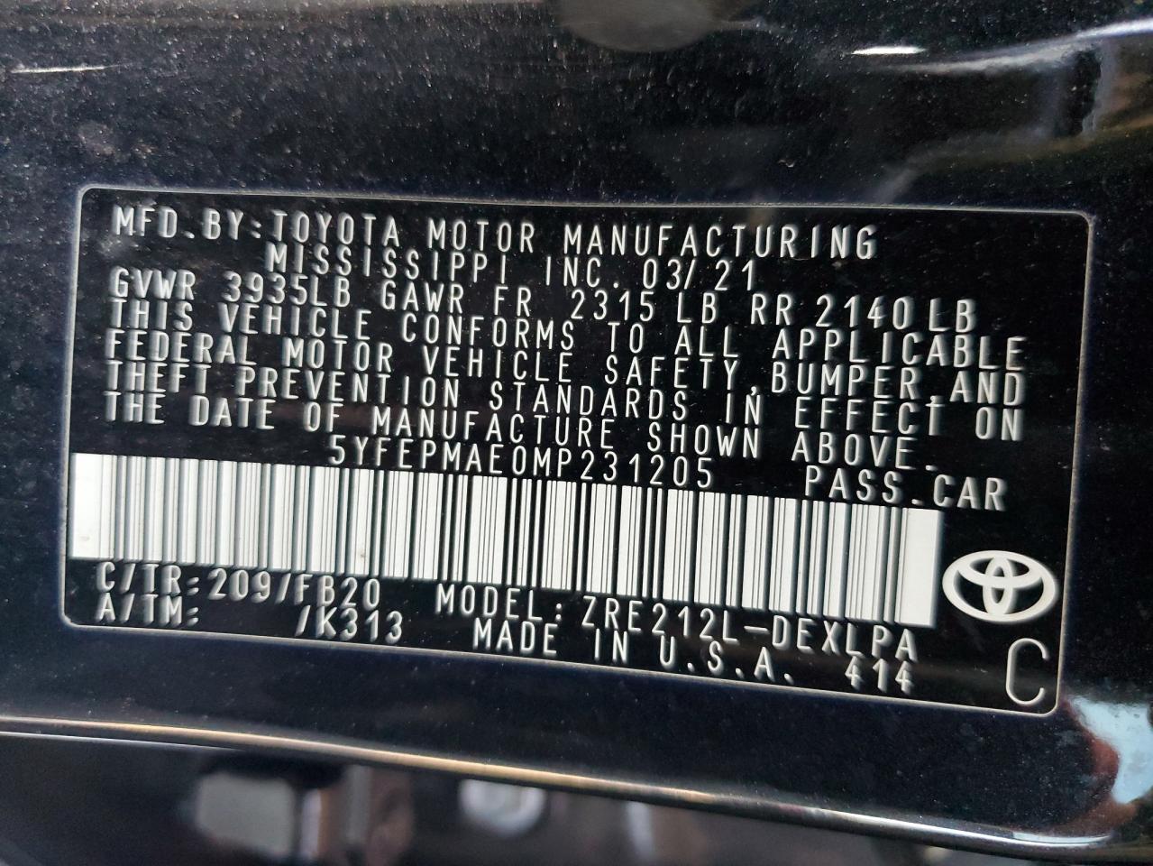 Toyota Corolla Le Image 11